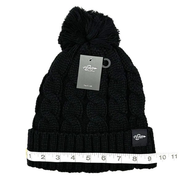Women’s Fear0 NJ Warmest Plush Insulated Cuff Knit Pom Winter Beanie Hat - Picture 4 of 10